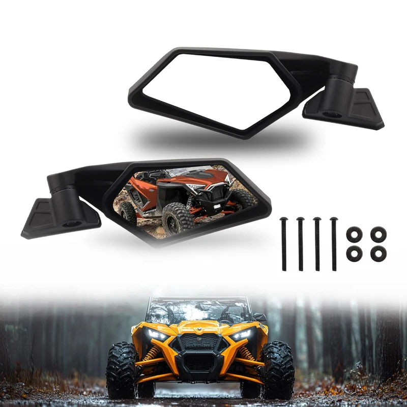 

2Pcs UTV Side View Mirrors Rearview Mirror For Can Am Maverick X3 Max Turbo R 2017-2022