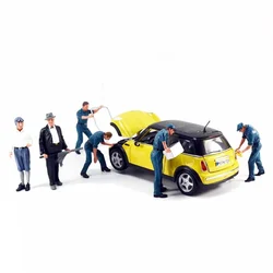 1:18 Scale 3Pcs Resin Maintenance Worker Repairman Model Scene Accessory Action Figure Repair Car Collection Display Toys Fans