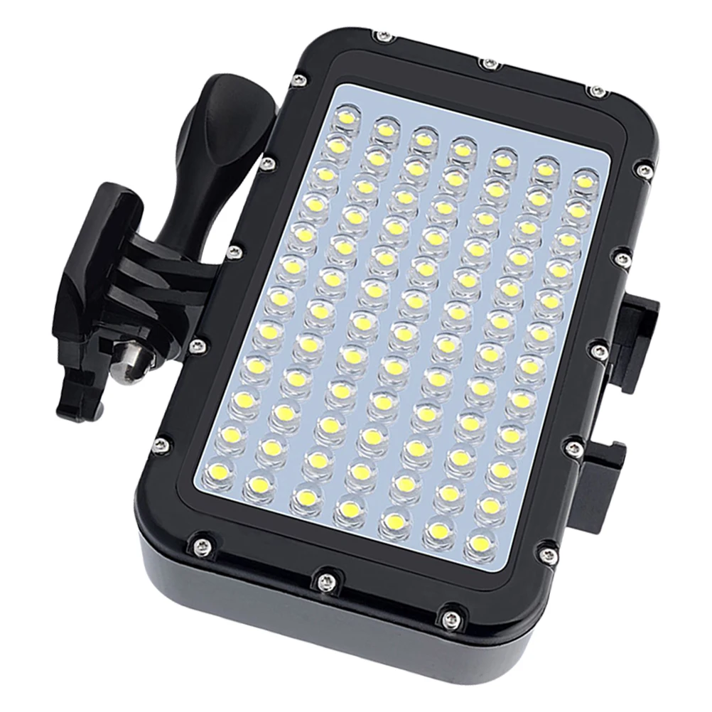 

16:9 50M 164Ft 5000 Lumen 84 Led Rechargeable Underwater Video Light Diving Camera Light For