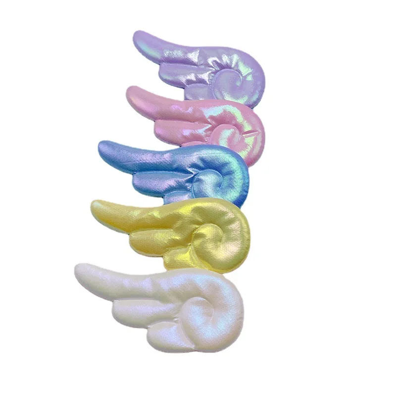 30Pcs 7.8*3.6CM Shiny Pu Angel Wing Padded  Appliques For DIY Brooch Jewelry Accessories Children\'s Clothing Toys Decor Patches