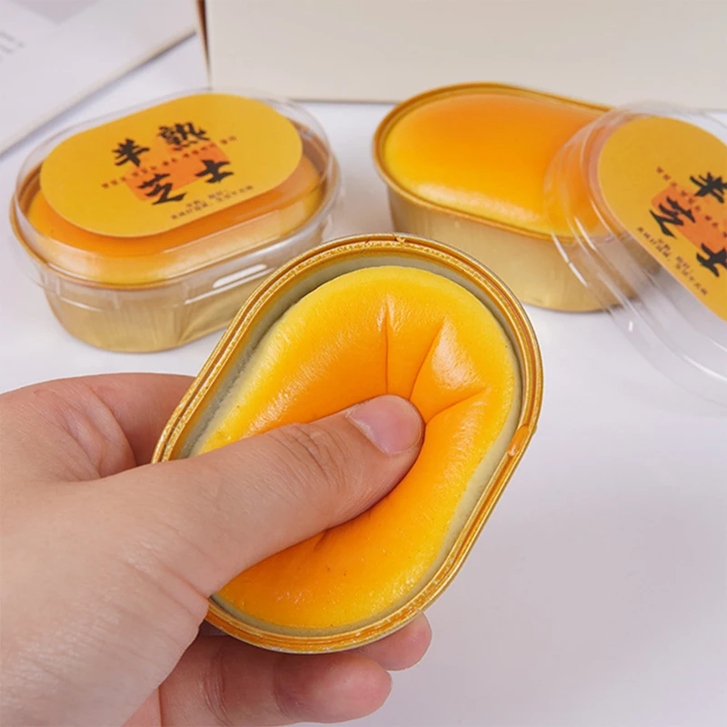 Relief Toy for Autism Anxiety, Slow Rising Simulated Cheese Bread Squishy Sensory Fidget