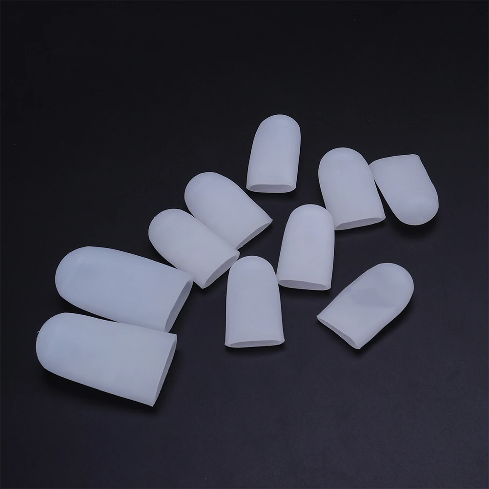 

20 Pcs Toe Cover Silicone Gel Protectors for Corns Calluses Bunions Foot Care Tools Eversion Sleeve Caps Pain Relief Anti