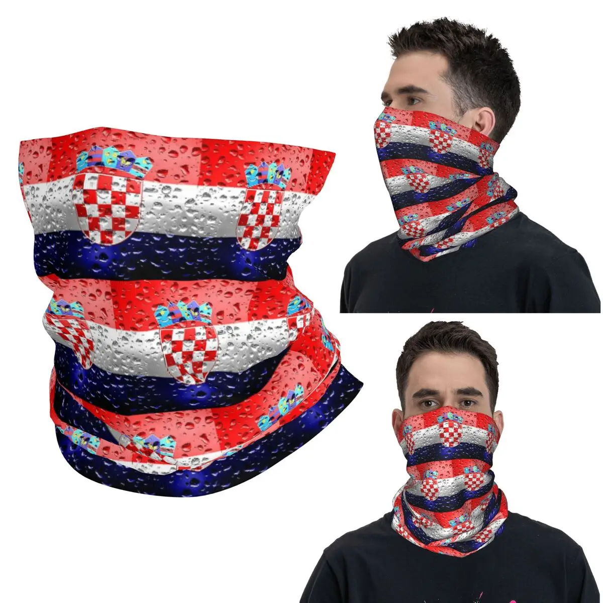 

Бандана с флагом Хорватии, маска на шею, шарф с принтом, многофункциональный головной убор для мужчин, женщин, взрослых