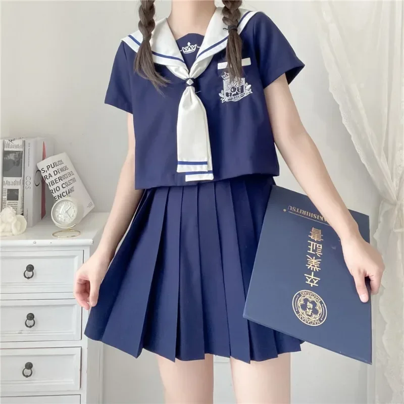Uniforme scolaire japonais pour filles, costume Jk, Sexy, cravate rouge, blanc, trois uniformes de marin de base, costume à manches longues pour femmes, printemps et automne