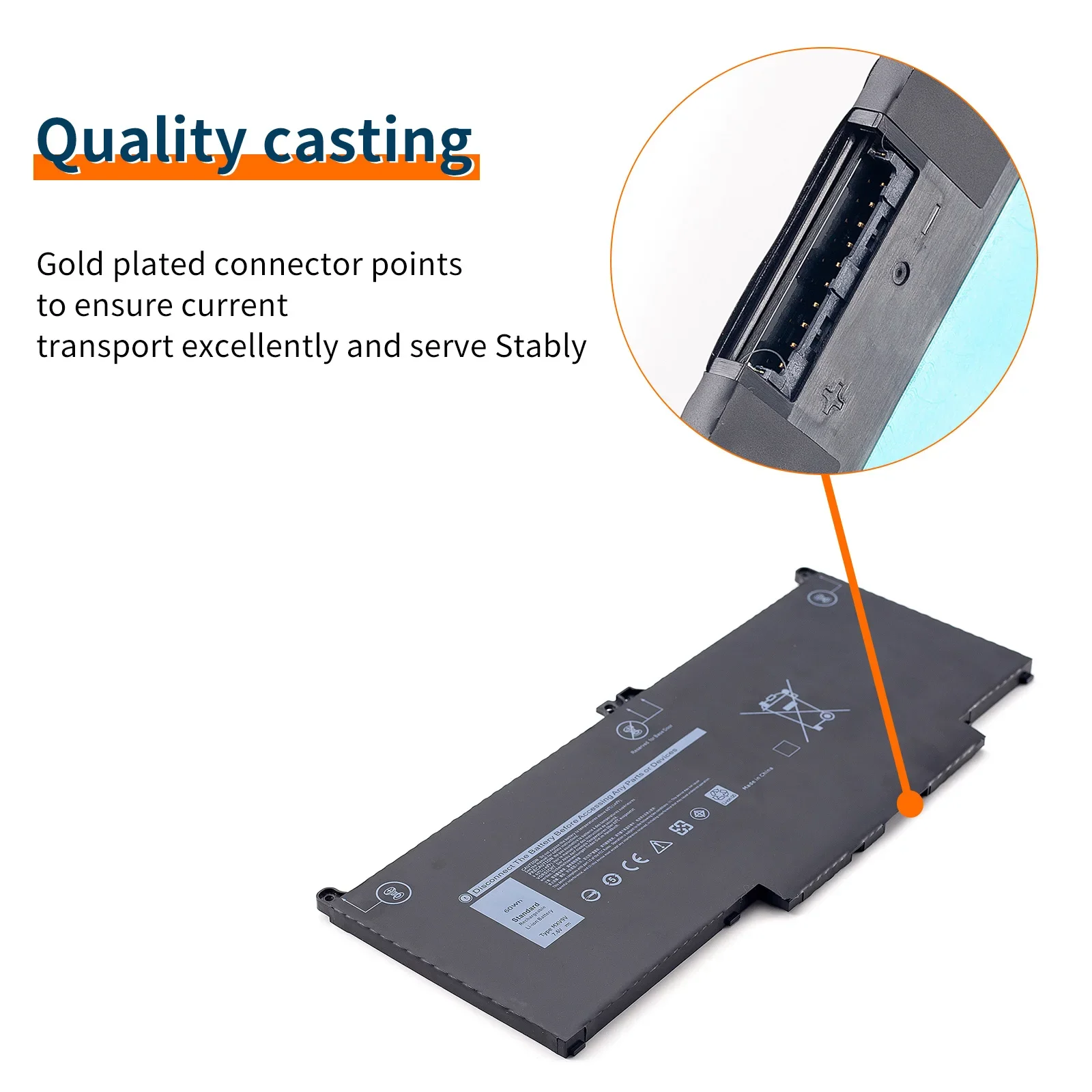 Battery MXV9V for Dell Latitude 5300 5310 7300 7400 E5300 E5310 E7300 E7400 Latitude 5300 5310 2-in-1 Inspiron 7300/7306 2-in-1