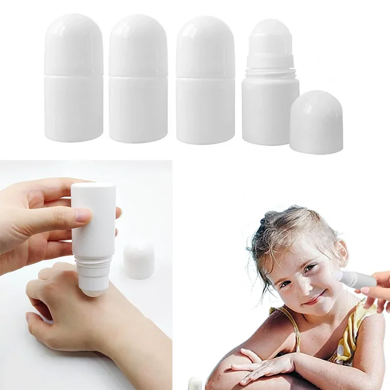 10pcs 30/50/60/ml Empty Plastic Roller Ball Essential Oil Bottles Containers Travel Refillable Bottles DIY Deodorant Accessories