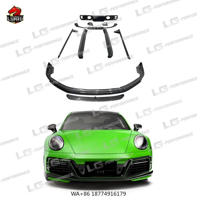 

Популярные автозапчасти, сухой комплект кузова из углеродного волокна в стиле Т для 911 992 T, обвес в стиле T, передняя губа, диффузный спойлер, обвес