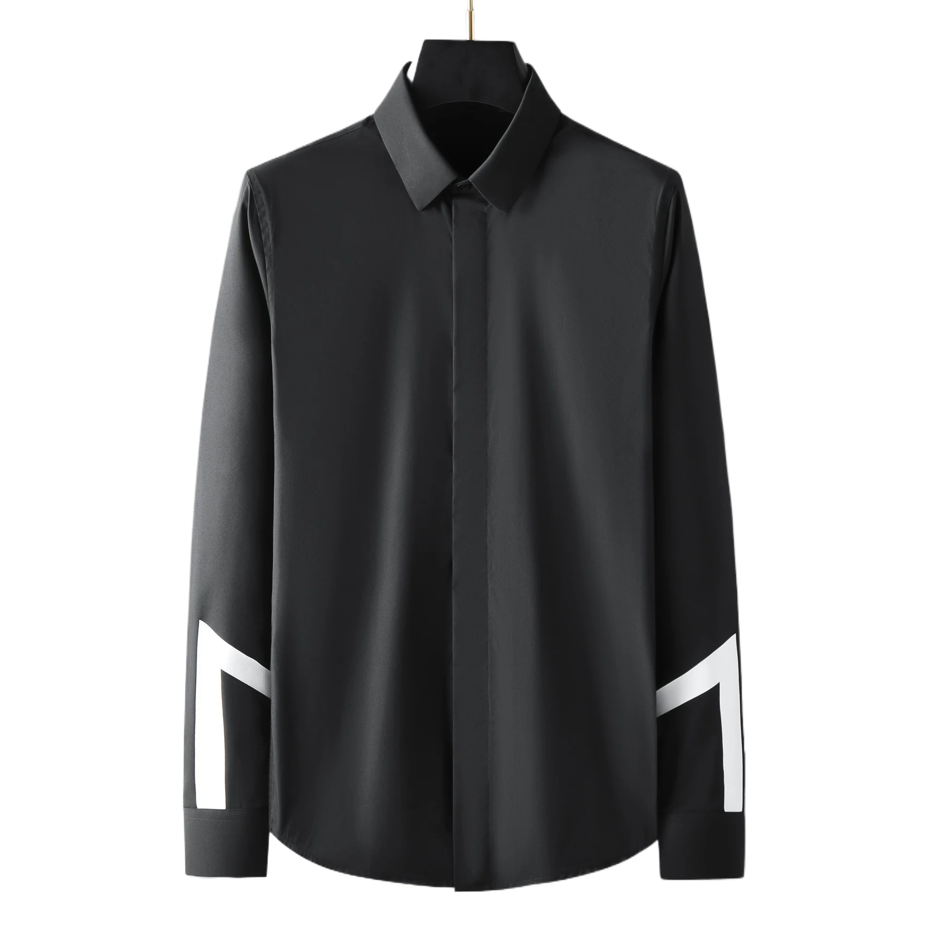 

Classics Splicing Men's Shirts Long Sleeve Casual Business Formal Dress Shirts Handsome Banquet Social Streetwear Man Clothing