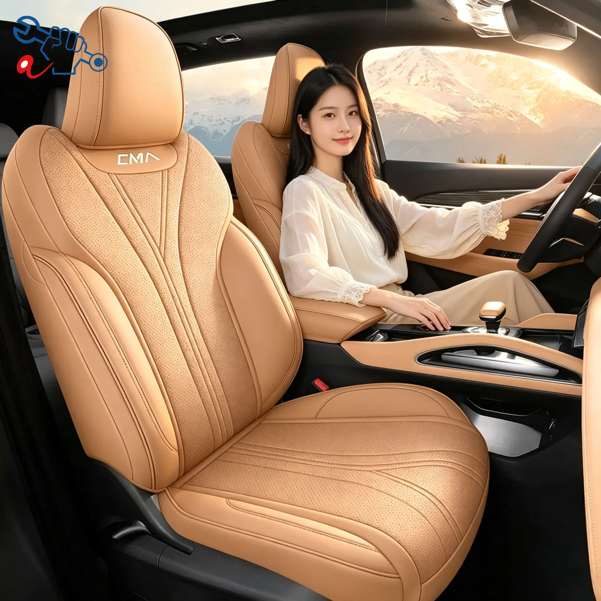 Left‑Drive Car Seat Cover For Geely Monjaro 2021‑2024 Modified Interior Accessory All‑Season Auto Seat Pad  Full Wrap Protective