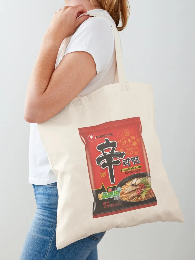 

Spicy Noodles Sticker Tote Bag canvas bags Women's shopper Shopper handbag shopping trolley bag