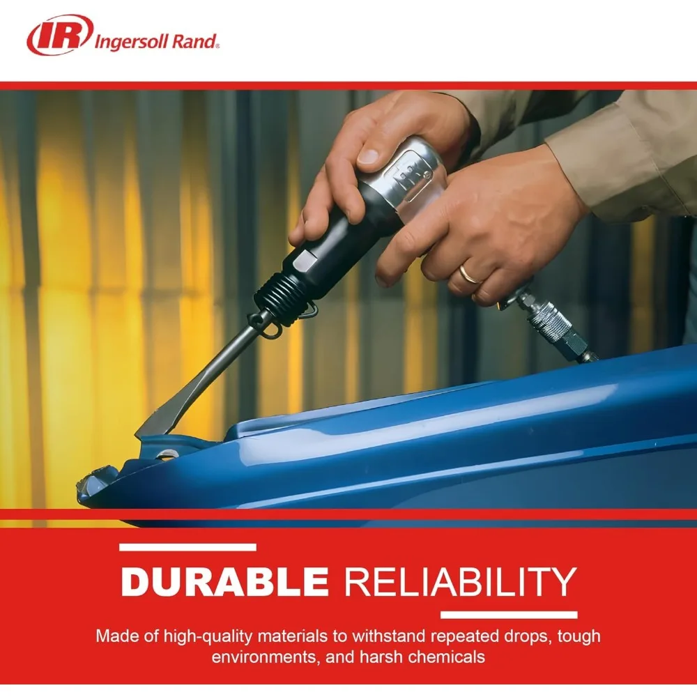 Kit de martillo de aire de alta resistencia con juego de cinceles de 6 piezas y estuche de almacenamiento para un control óptimo