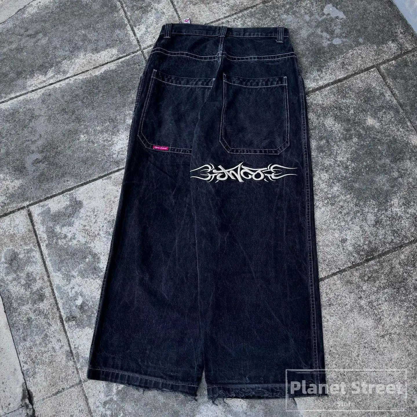 JNCO-Calça Jeans Hip Hop Baggy Masculina Harajuku, mordida de cobra, alta qualidade, jeans bordados, calça Y2K, streetwear casual, nova