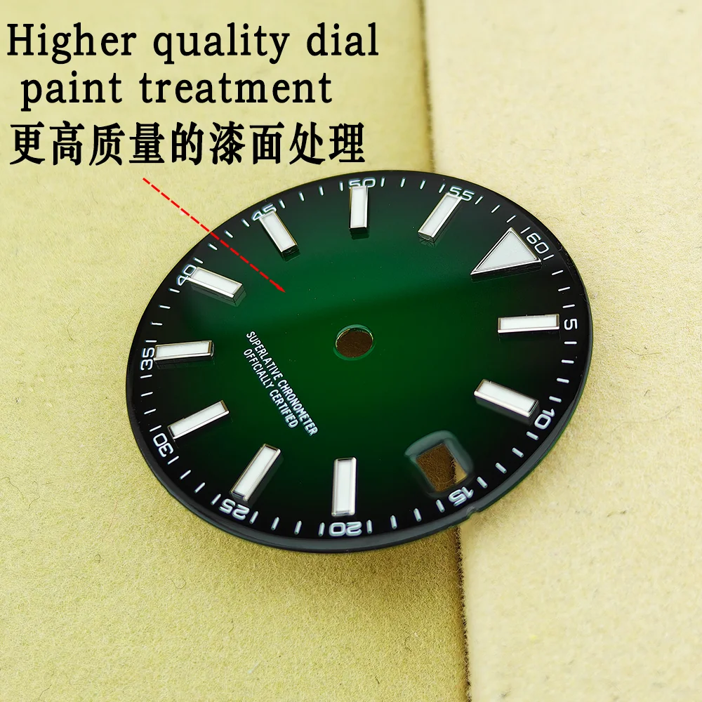GlamourGears Top product NH35 dial 28.5mm Fit For Datejust Dial style imported BGW9 luminous 28.5mm Dials NH35 Mod NH35 Watch Di