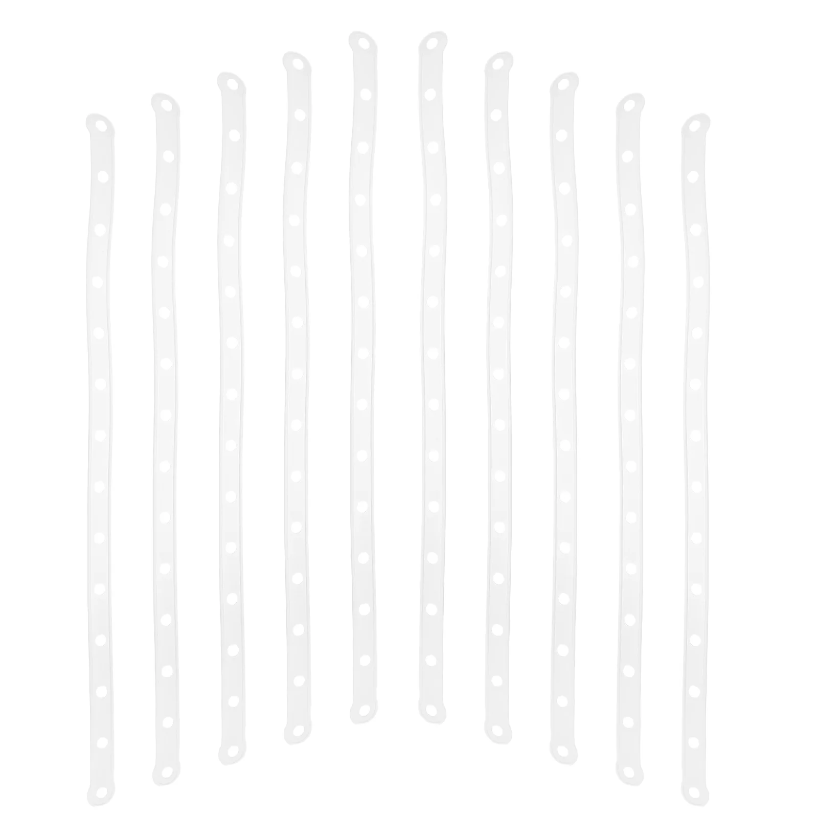 

10pcs Hanger Connection Strip Stable Display Heavy Duty Plastic Closet Organizer White Garment Clothes Pant Clips Storage