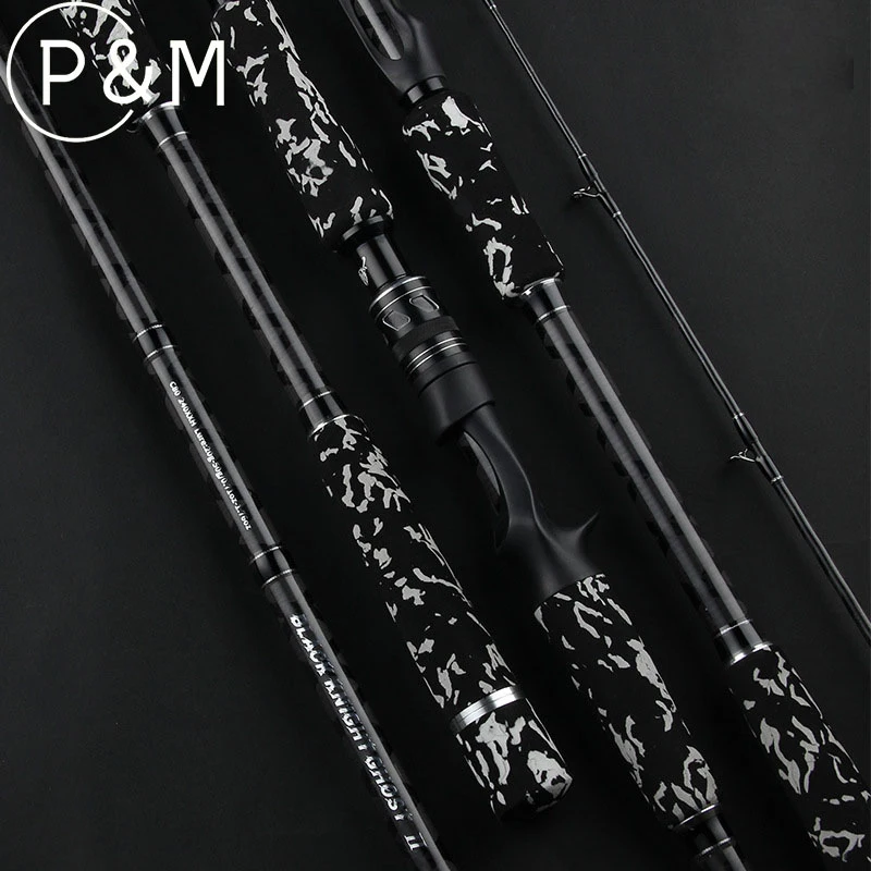 2.4M XH Power Super Hard Thunder Lure Rod Light Heavy Dual Use Long Cast Fishing Pole For Dense Grass Snakehead Blackfish