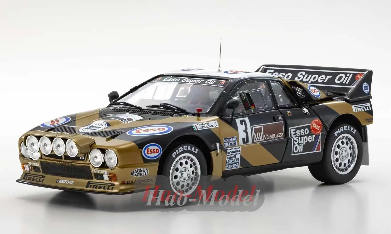 

Коллекция 1/18 года, модель автомобиля из сплава для Lancia Rally Targa Florio #3 Grifone Esso 1985, имитация под давлением, подарок на день рождения, хобби, демонстрационные украшения