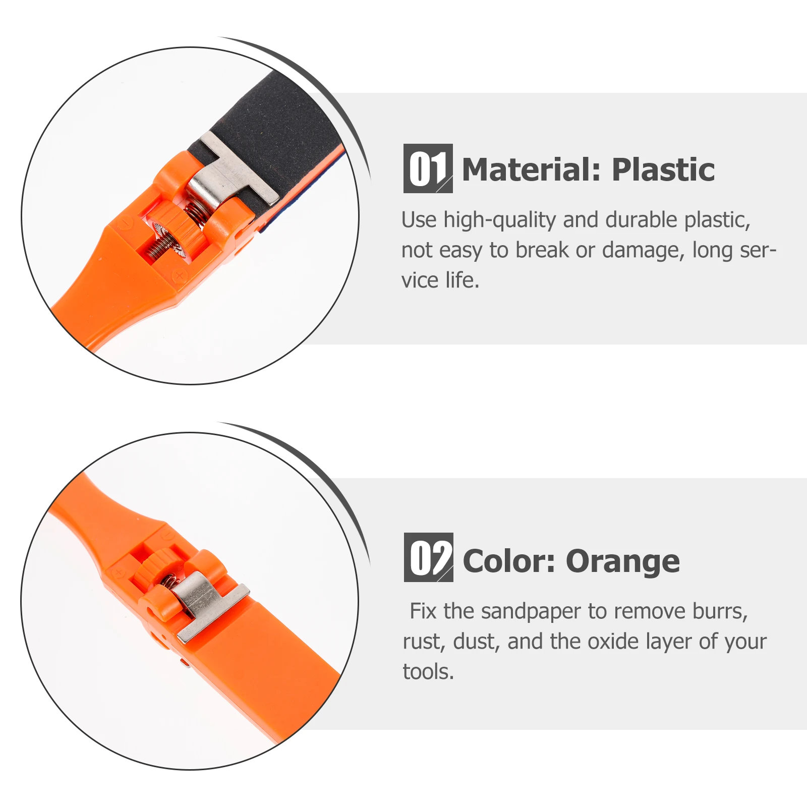 

1pc Sandpaper Clamp Plastic Sandpaper Holder Manual Grinding Tool For Polishing Burrs Rust Removal Adjustable 27Mm Sanding Clip