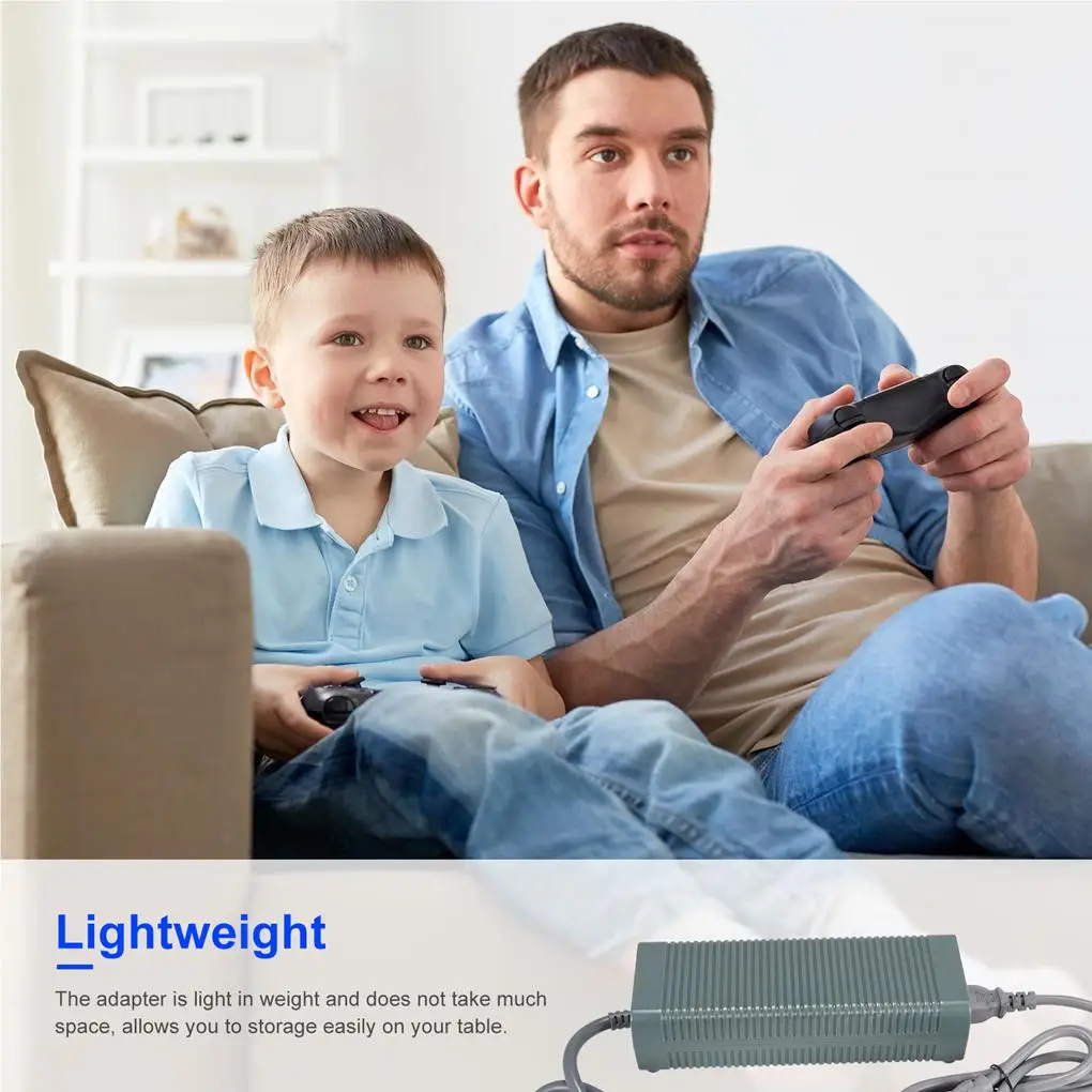 محول آلة سميكة XBOX360 أصلي متعدد الحماية، شاحن آمن للطاقة، سهل الاستخدام، معدات إلكترونية