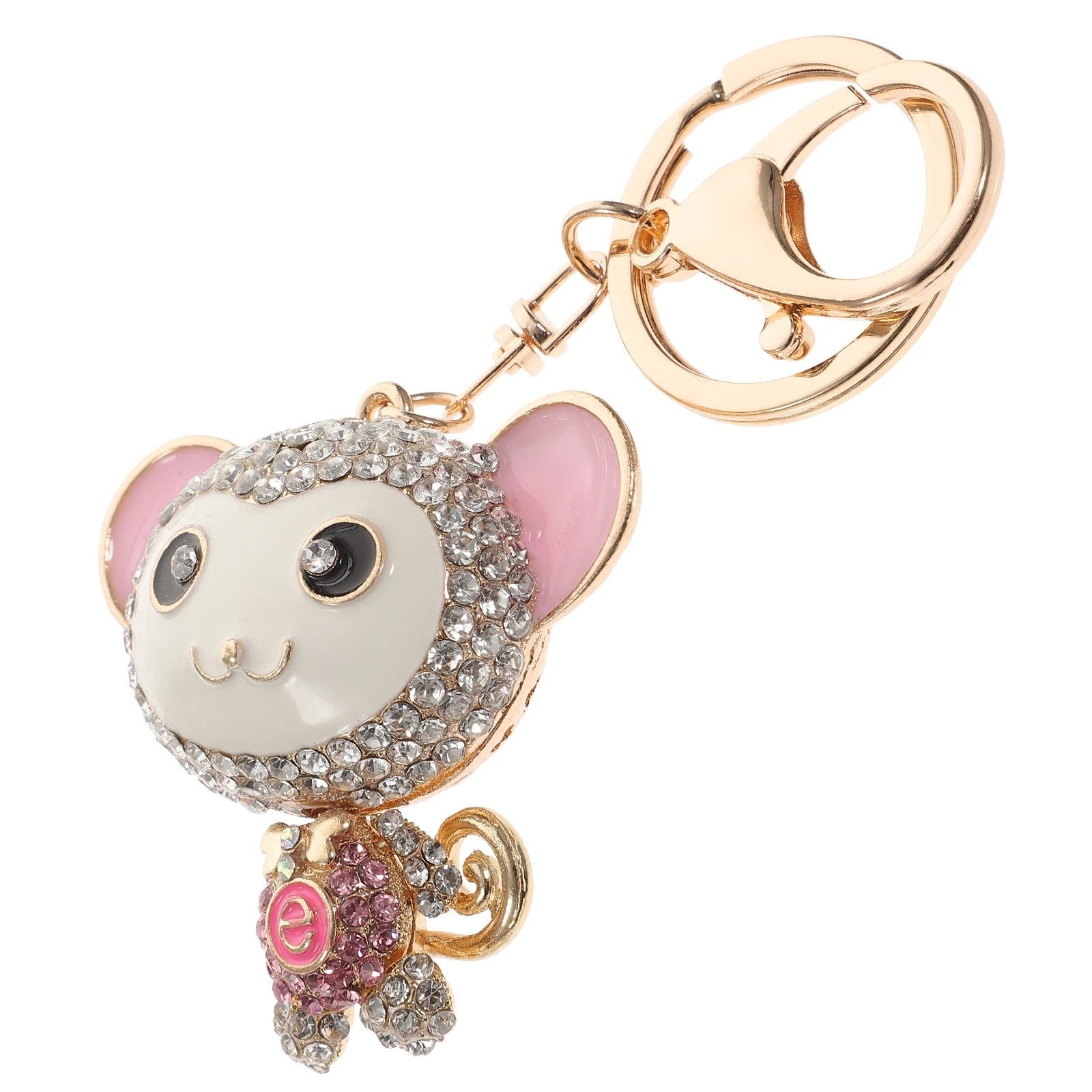 

Monkey Keychains Zinc Alloy Decor Small Monkey Keychains Aesthetic Pink Backpack Accessories Women Small Hanging Gifts
