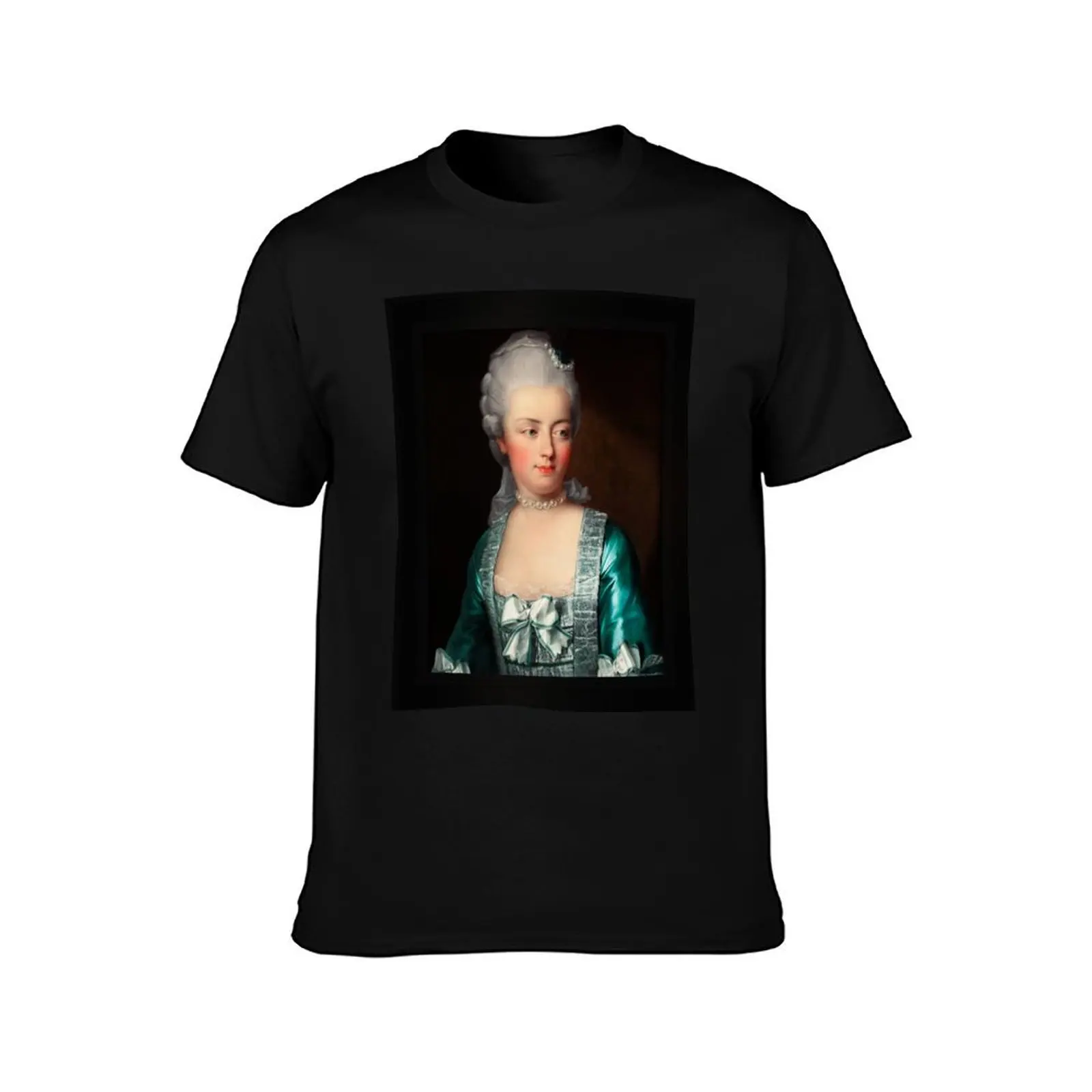 Marie Antoinette by Joseph Hickel Remastered Fine Art Xzendor7 Old Masters Reproductions T-Shirt High Quality Durable T-Shirt