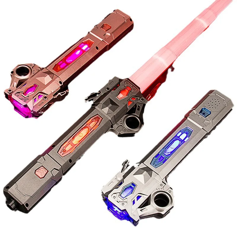 Espada laser brinquedo estrela luz espada escalável luminosa fluorescente vara laser haste espada brinquedo presente de guerra brinquedos ao ar livre