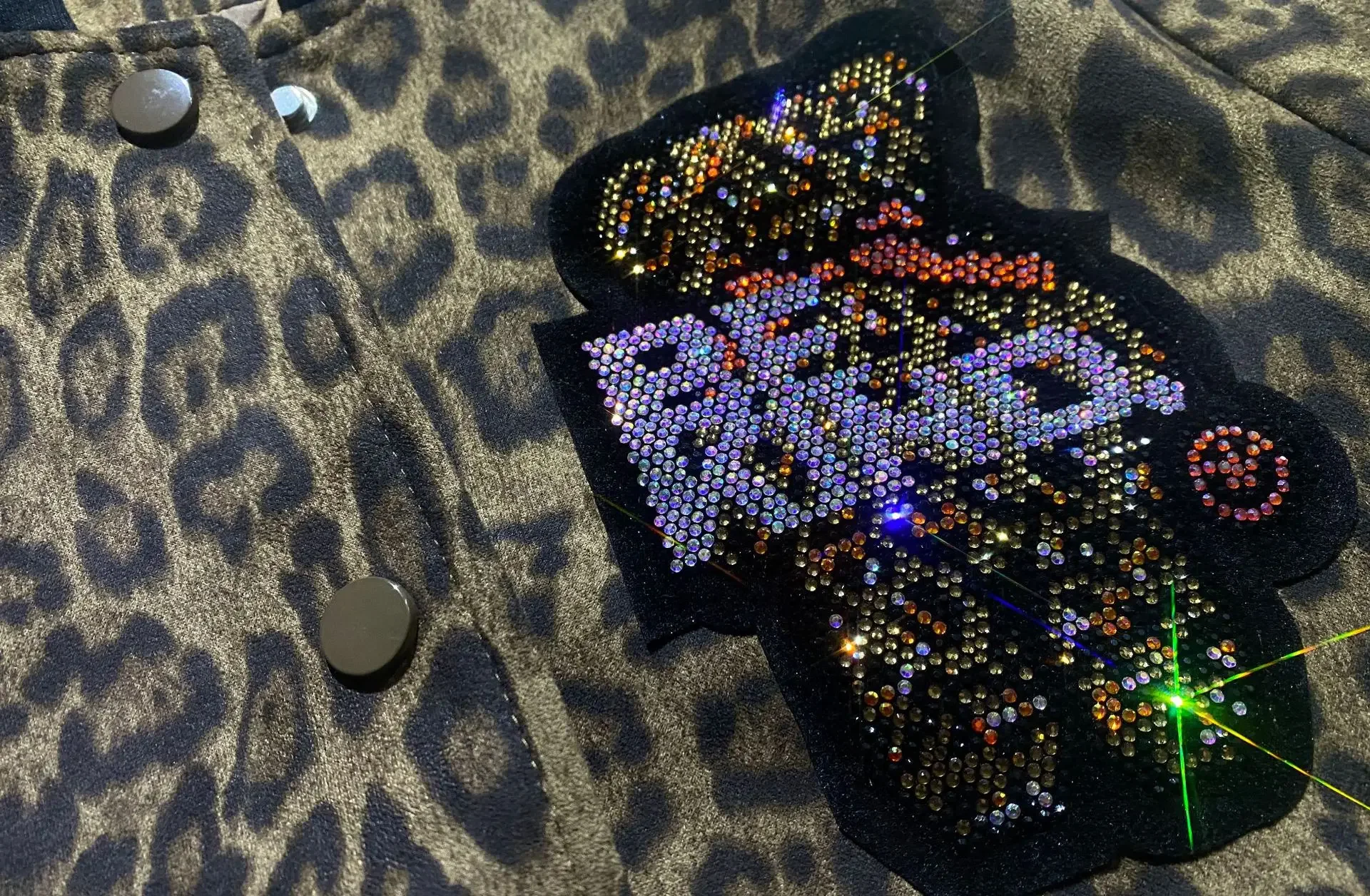 Chaquetas con estampado de leopardo para mujer, cárdigan informal holgado con dibujos de oso y diamantes, cárdigan con capucha y cremallera, chaleco Куртка Ж Dönalı Colotoюшоном