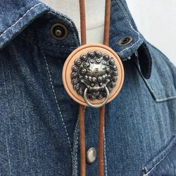 Original design Chinese style bolotie alloy retro Dragon King bite ring bolo tie for men personality neck tie fashion accessory
