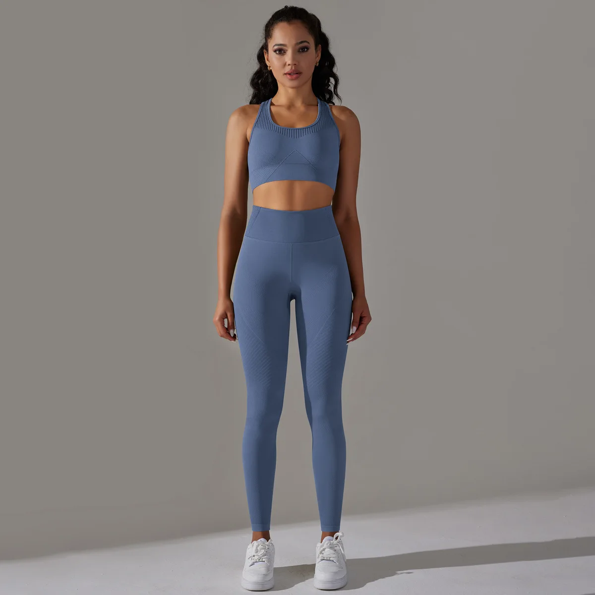 New Energy Seamless Yoga Suit For Fitness Women 2 Piece Set Workout Clothes Sports Outfits Gym Clothing Legging Bra Sportswear