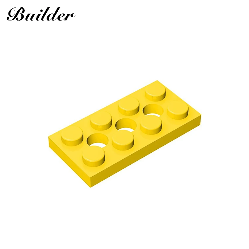 

Little Builder 3709 Building Blocks DIY Assembles Particles MOC Technology Plate 2x4 with 3 Holes 10pcs Toys Gifts for Children