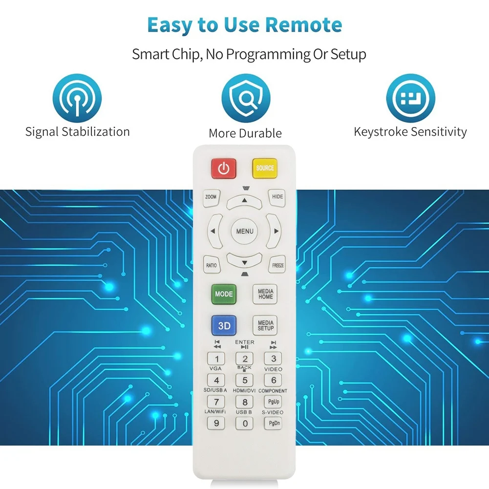 Ersetzen Sie die Fernbedienung für den Acer-Projektor x115 x125h x135wh h6517abd d602 d622de145f EV-S62 HE-801K v31s x124ph x134pwh