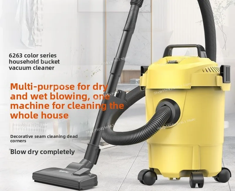 مكنسة كهربائية شفط كبيرة، آلة شفط وسحب منزلية، زخرفة صغيرة جميلة، نوع دلو رطب وجاف