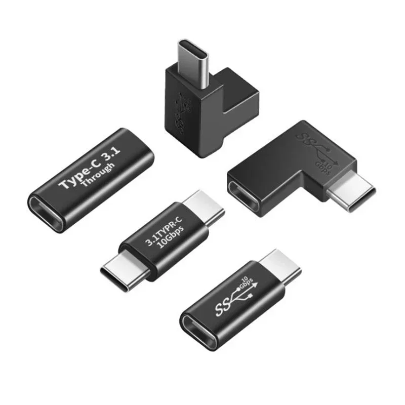 U-shaped Angled 90 Degree USB 3.1 10Gbps Type C Male To Female OTG Converter Adapter for Huawei Xiaomi Converter Adapter Coupler