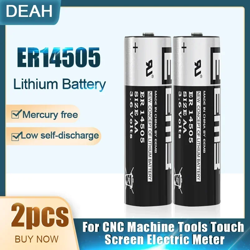 2pcs ER14505 14505 2400mah AA industrial lithium battery LR6 R6P For GPS tracking Cameras Memory backup Medical equipment