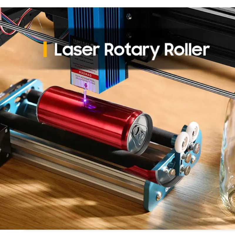 Laser Engraving Roller for Cylindrical Objects with 360° Rotating Engraving Axis 5 Angle Adjustments Engraving Diameter 20-80mm