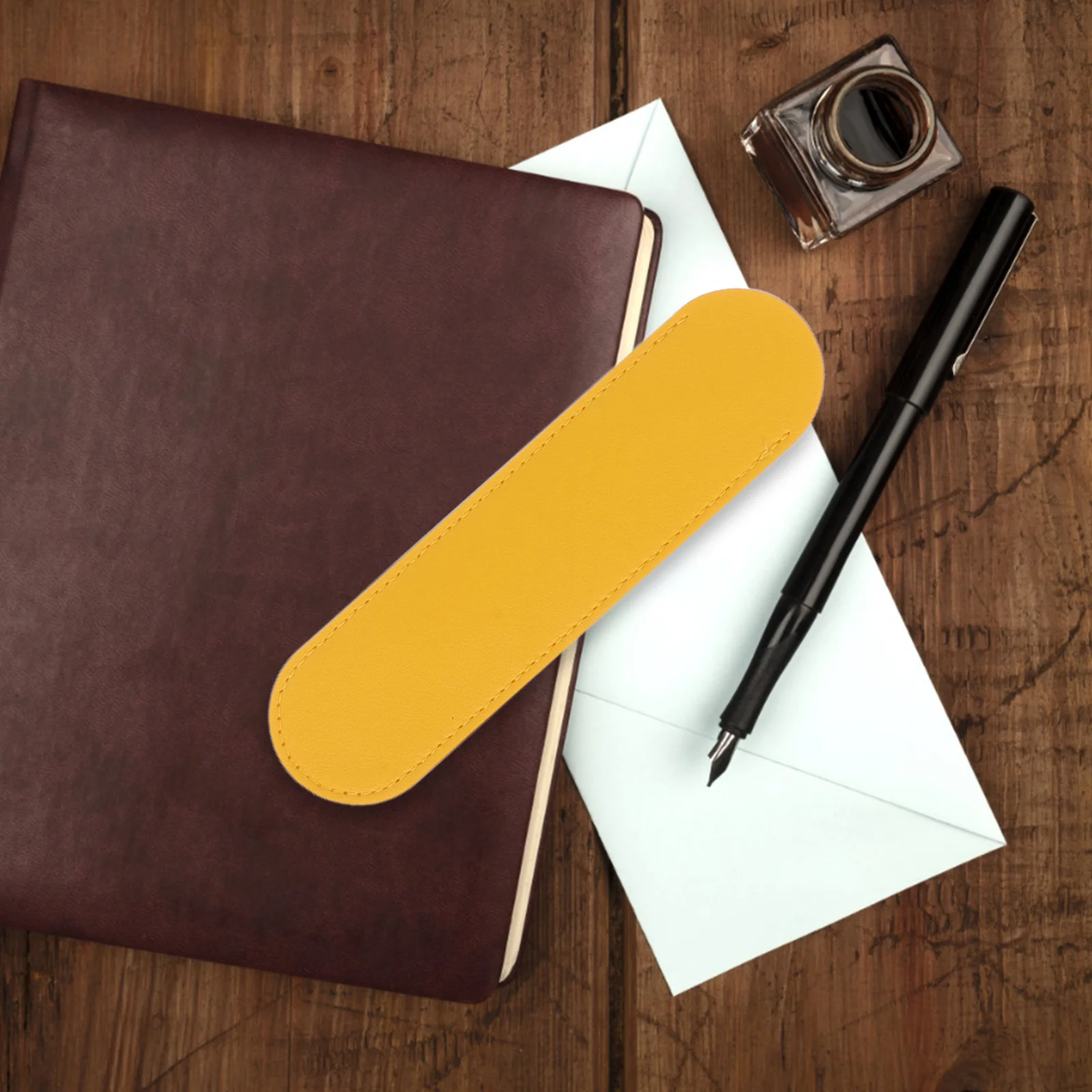 

14pcs Sleeve: Pu Pencil Case For Planner Notebook Single Pen Holder Pouch Protects Against Damage Portable Pen Storage Bag