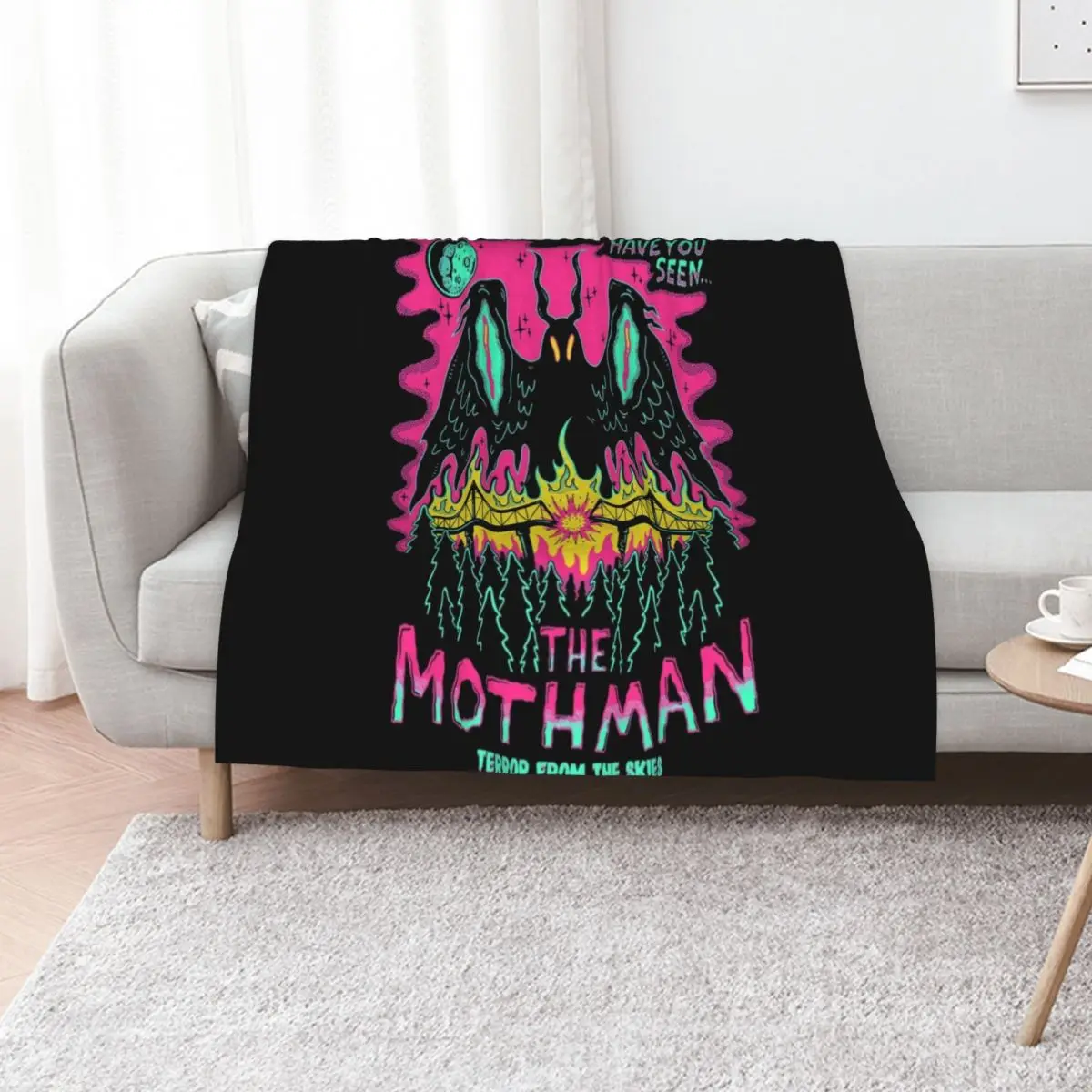 

Mothman Throw Blanket For Decorative Sofa For Baby manga Thermals For Travel Blankets