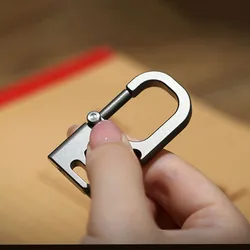 Titanium Alloy Buckle Keychain Bottle Opener Hex Wrench Screwdriver Camping Waist Belt  Key Ring Multifunctional EDC Tools