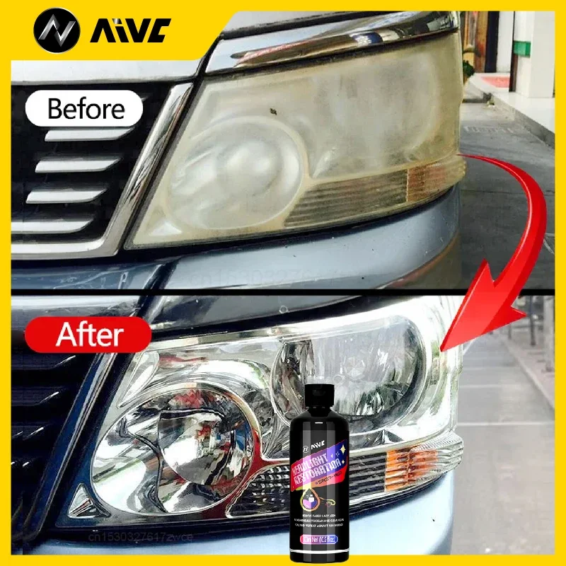 Car Headlight Restoration Polishing Kits AIVC Headlamp Scratch Remover Repair Cleaning Paste Remove Oxidation Kit Best Effect