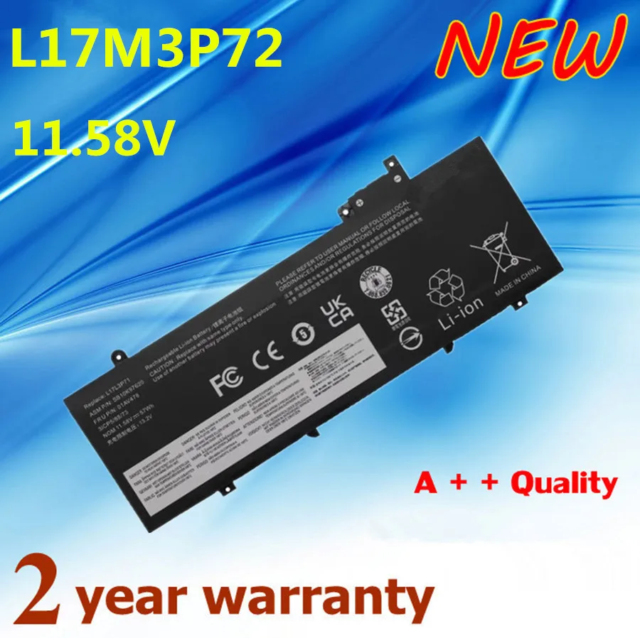 L17L3P71 L17M3P71 L17M3P72 01AV478 01AV479 01AV480 SB10K97620 SB10K97621 SB10K97622 Battery For Lenovo ThinkPad T480s