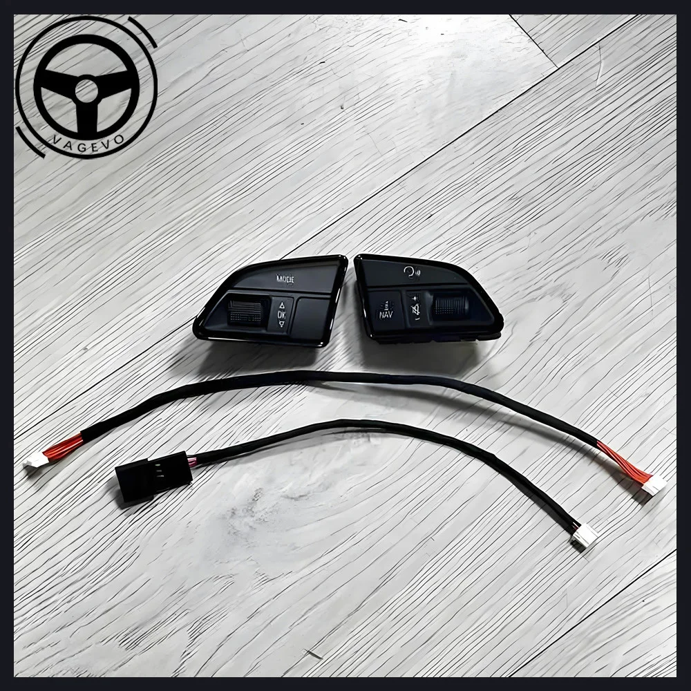 

For Audi A4 B8 painted black steering wheel buttons, Car Accessories