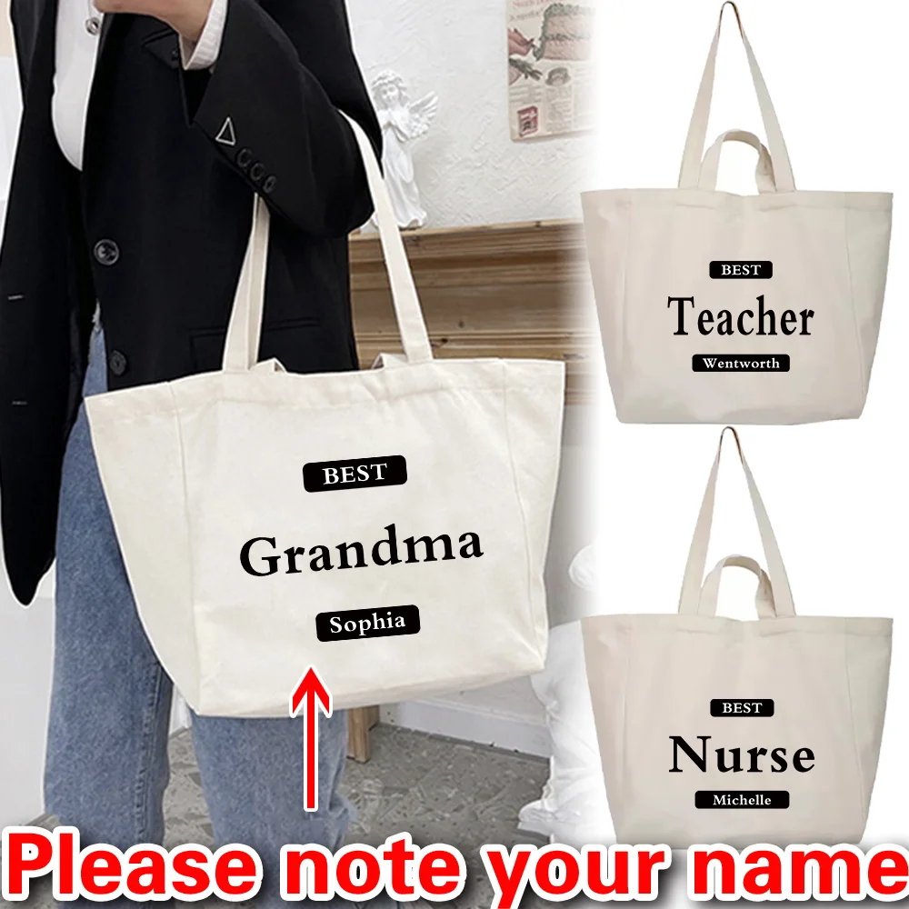 

Personalized Customized Simple and Practical Commuter Shoulder Bag Shopping Bag Handbag Durable Fabric