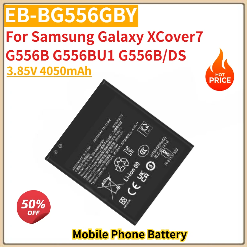 

Высокое качество EB-BG556GBY аккумулятор мобильного телефона 3,85 В 4050 мАч для Samsung Galaxy XCover7 G556B G556BU1 G556B/DS Совершенно новый