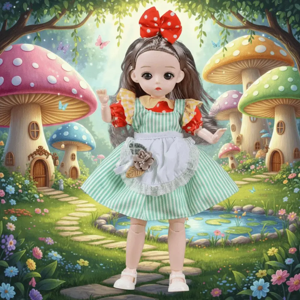 طقم فستان بتصميم عصري مع أحذية، فستان جميل، ملابس بديلة، إكسسوارات قبعة، فستان أميرة، ملابس تغيير لدمى BJD