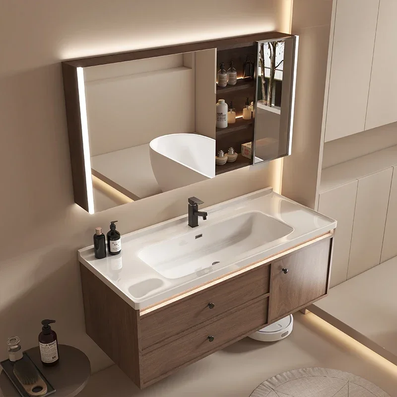 Vanity Bathroom Salon Station Corner Cabinet Storage Sink Base Double Washbasin Column Furniture Luxury Drawer Schrank Cabinets