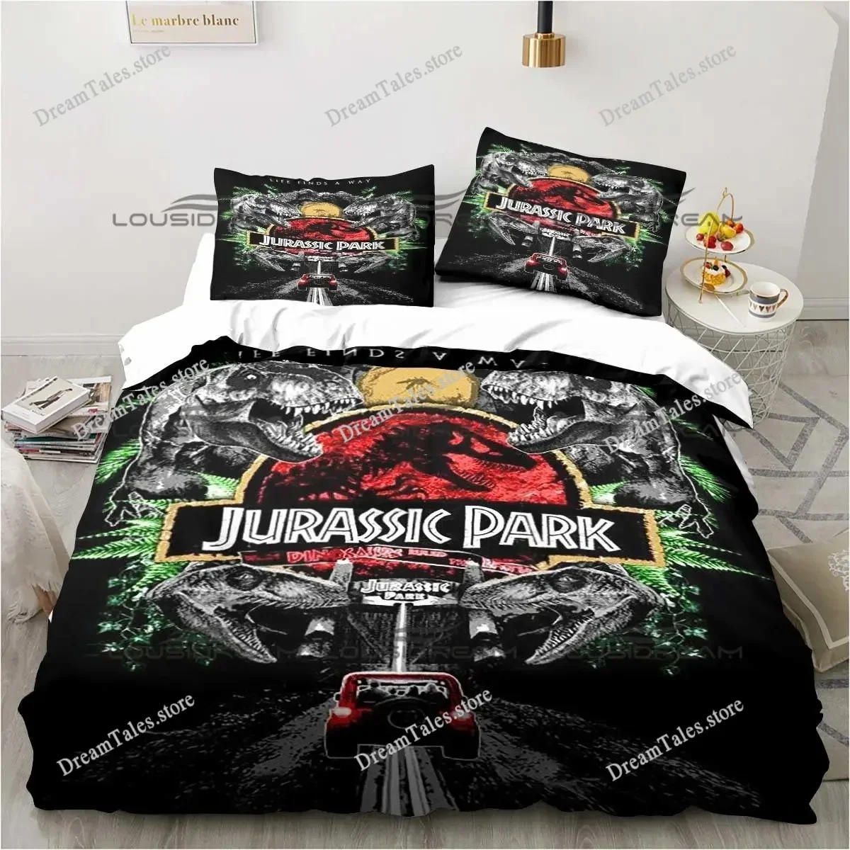 

Jurassic Park Duvet Cover Set Dinosaur Bedding Sets Comforter Cover Set Single Twin Full Queen Size Youth Aldults Girl Boys Gift