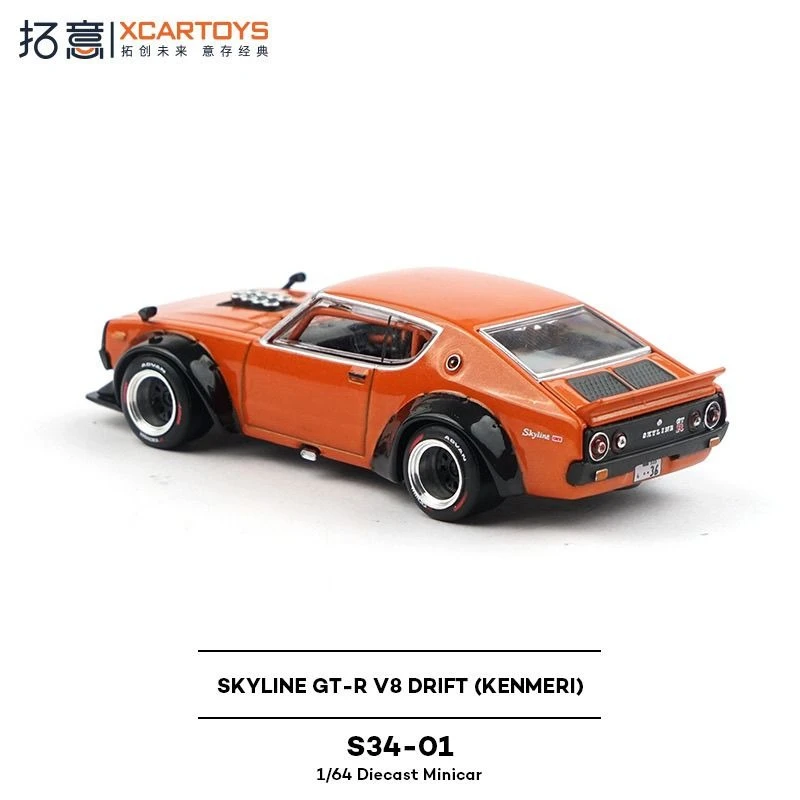 XCARTOYS 1/64 GT-R V8 برتقالي سباق السيارات DieCast نموذج سيارة مصغرة الكبار المقتنيات زينة هدايا أعياد ميلاد الأطفال اللعب