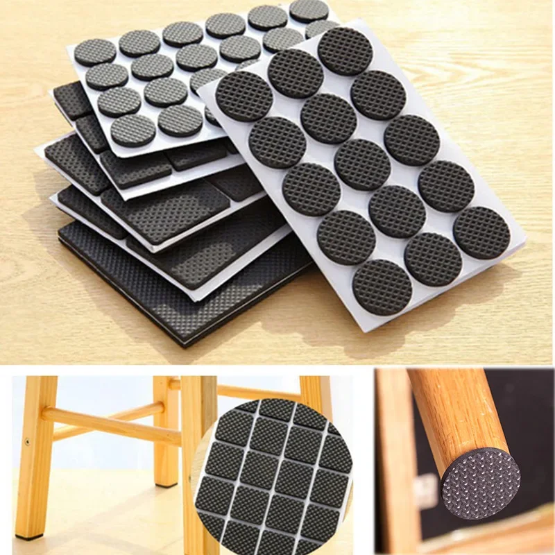 1-24PCS Thickening Self Adhesive Furniture Leg Feet Rug Felt Pads Anti Slip Mat Bumper Damper For Chair Table Protector Hardware