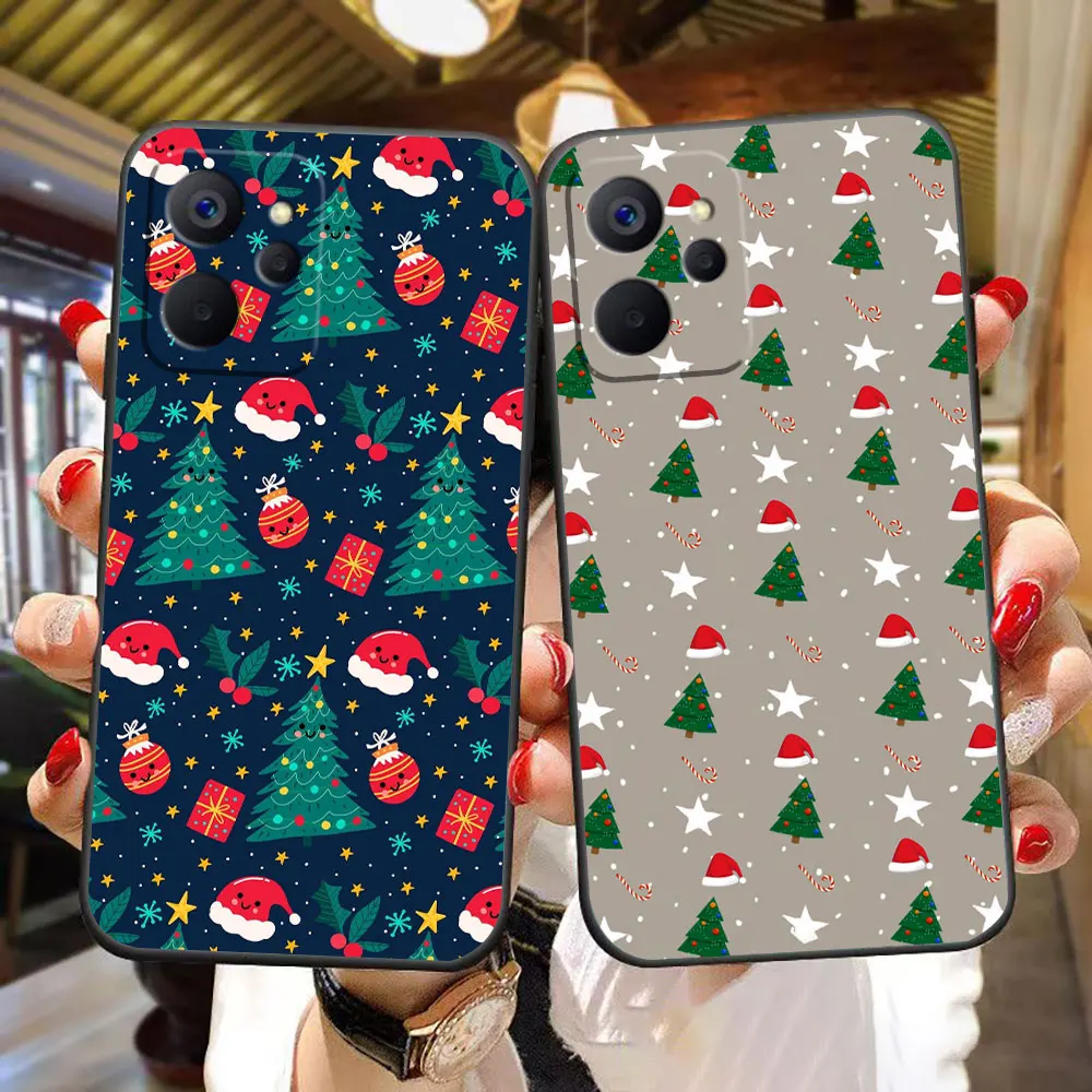 

Merry Christmas Hat Phone Case For Realme C75 C65 C63 C55 C53 C35 C33 C30S C21 C20 C15 C11 GT NEO 2 NARZO 50 X50 TPU Case Shell