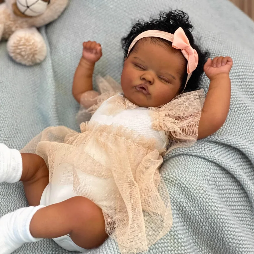 Handmade Soft Body Silicone Reborn Doll Vinyl Toy Realistic 18'' Lifelike 48 cm Finished Painted Girl Newborn Children Toy Gift