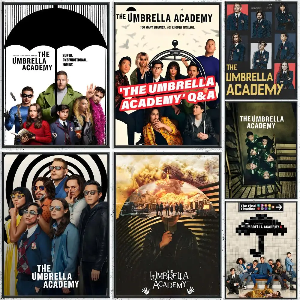 The U-Umbrella Academy TV Series Poster HD Waterproof Self-Adhesive Wall Art – Multi-Scene Use Top Gift Pick